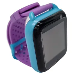 Detské fialovo-tyrkysové 4G smart hodinky KLT3-2023