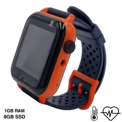 Detské modro-oranžové 4G smart hodinky KLT3-2023