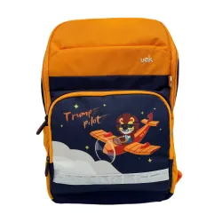 Stylová oranžovo-modrá ergonomická školní taška Tom