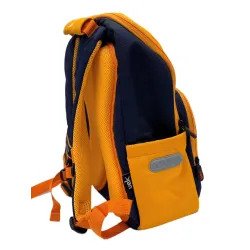Štýlová oranžovo-modrá ergonomická školská taška Tom