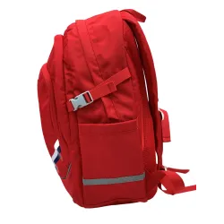 Praktická ergonomická červená školská taška Eva