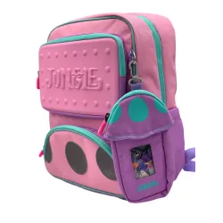 Praktická růžová ergonomická školní taška Alice+penál