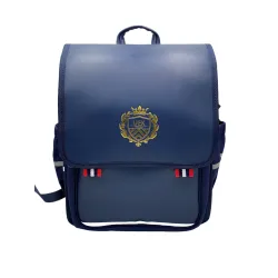 Štýlová retro modrá školská taška s peračníkom Harry+