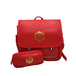 Stylová retro červená školní taška s penálem Hermiona