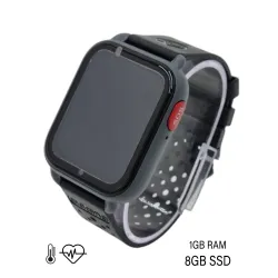 Detské čierne 4G smart hodinky KLT7-2024 8GB s GPS