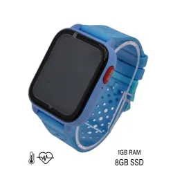 Detské modré 4G smart hodinky KLT7-2024 8GB s GPS