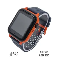Detské modro-oranžové 4G smart hodinky KLT3-2023