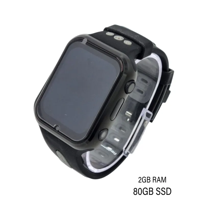 Detské čierno-šedé 4G smart hodinky E10-2024 80GB s GPS a bezkonkurenčnou výdržou batérie