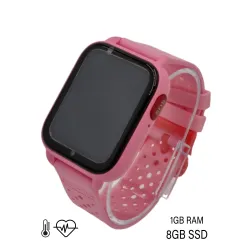 Detské ružové 4G smart hodinky KLT7-2024 8GB s GPS
