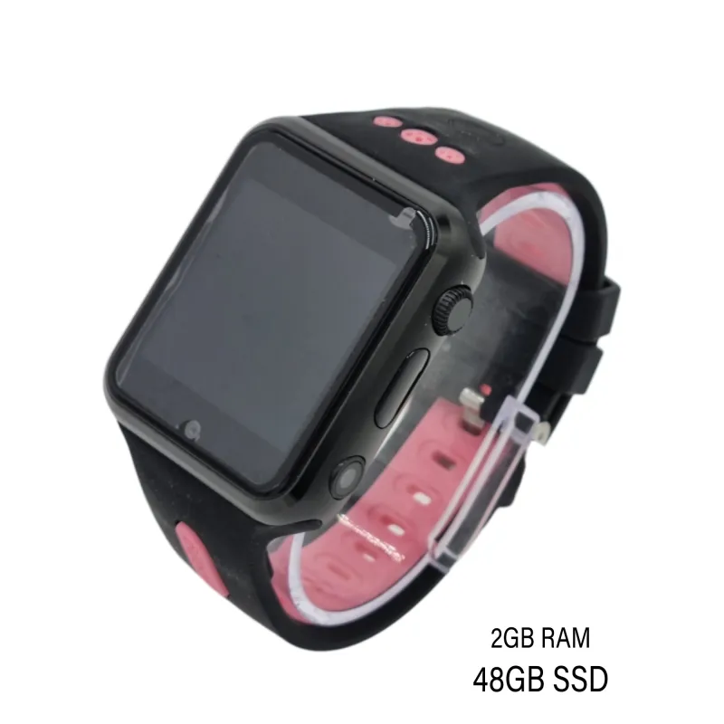 Dětské černo-růžové 4G smart hodinky E10-2023 48GB s bezkonkurenční výdrží baterie