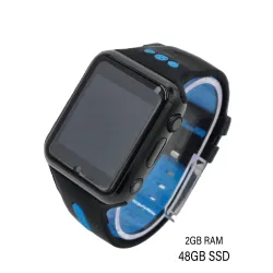 Detské čierno-modré 4G smart hodinky E10-2023 48GB s bezkonkurenčnou výdržou batérie