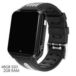 Dětské černo-šedé 4G smart hodinky H1-2023 48GB s bezkonkurenční výdrží baterie