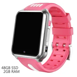 Detské ružové 4G smart hodinky H1-2023 48GB s bezkonkurenčnou výdržou batérie