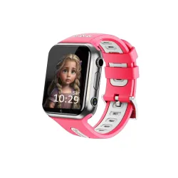 Dětské růžové 4G smart hodinky E10-2024 80GB s GPS a bezkonkurenční výdrží baterie