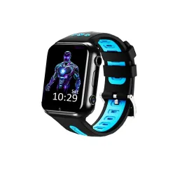 Detské čierno-modré 4G smart hodinky E10-2024 80GB s GPS a bezkonkurenčnou výdržou batérie