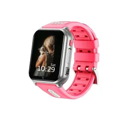Dětské růžové 4G smart hodinky E10-2024 80GB s GPS a bezkonkurenční výdrží baterie