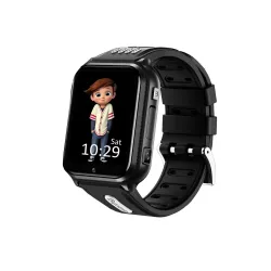 Detské čierno-šedé 4G smart hodinky H1-2024 80GB s GPS a bezkonkurenčnou výdržou batérie