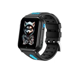 Children's black-blue 4G smart watch E10-2024 80GB with GPS and unrivaled battery life