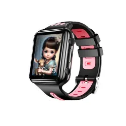 Detské čierno-ružové 4G smart hodinky E10-2023 48GB s bezkonkurenčnou výdržou batérie