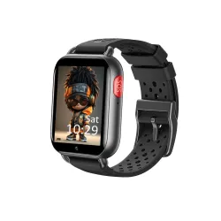 Dětské černé 4G smart hodinky KLT7-2024 8GB s GPS