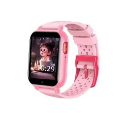 Detské ružové 4G smart hodinky KLT7-2024 8GB s GPS