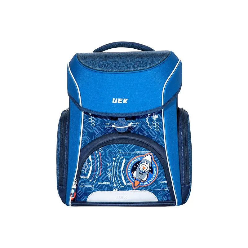 Ergonomická pevná modrá školní taška Big Rocket Blue