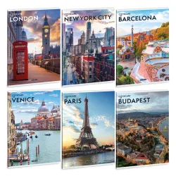 Zošit A4 40 listový čistý Cityscape ARS UNA