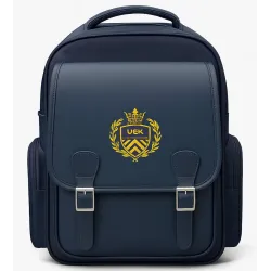 Štýlová retro modrá školská taška Draco