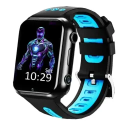 Children's black-blue 4G smart watch E10-2025 16GB with GPS and unrivaled battery life
