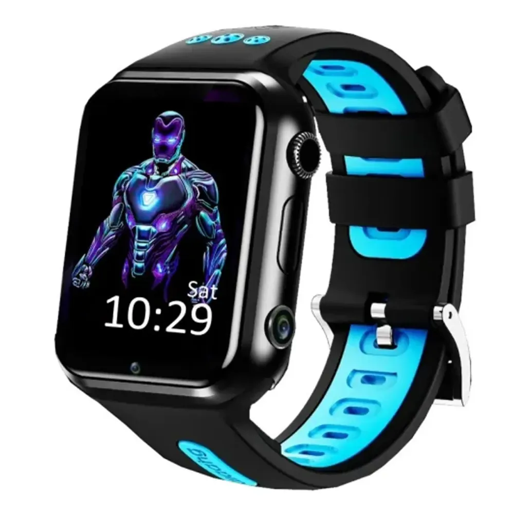 Children's black-blue 4G smart watch E10-2025 16GB with GPS and unrivaled battery life