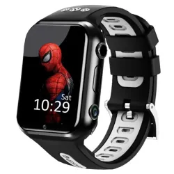 Detské čierno-šedé 4G smart hodinky E10-2025 80GB s GPS a bezkonkurenčnou výdržou batérie