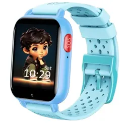 Detské modré 4G smart hodinky KLT7-2024 8GB s GPS